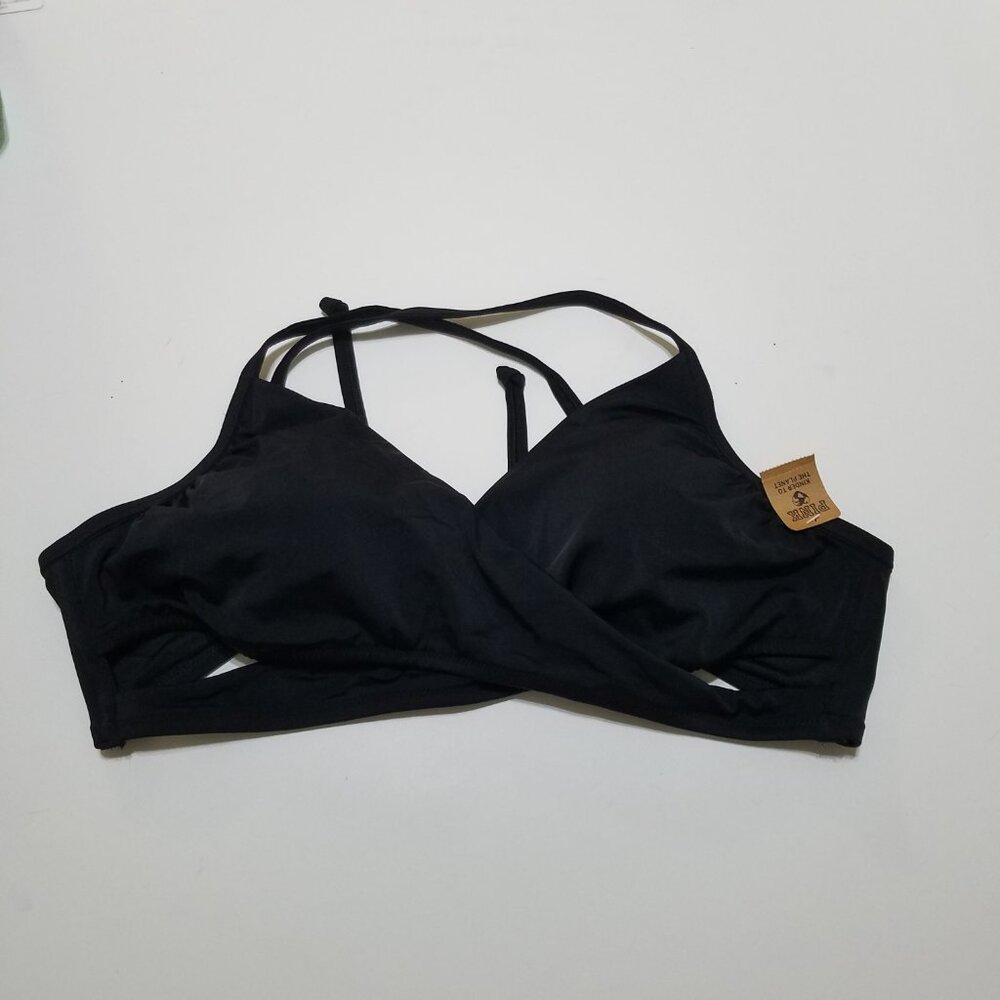 NWT PINK Victoria's Secret Swim Bikini Top Black Size XXL